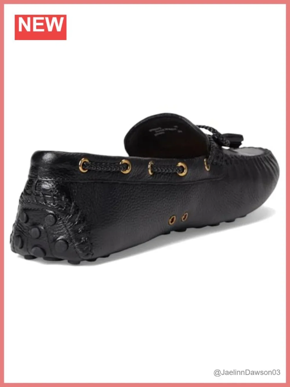 Women's Leather Driver Loafers with Braided Lace Detail Flexible Flat Cushioned
